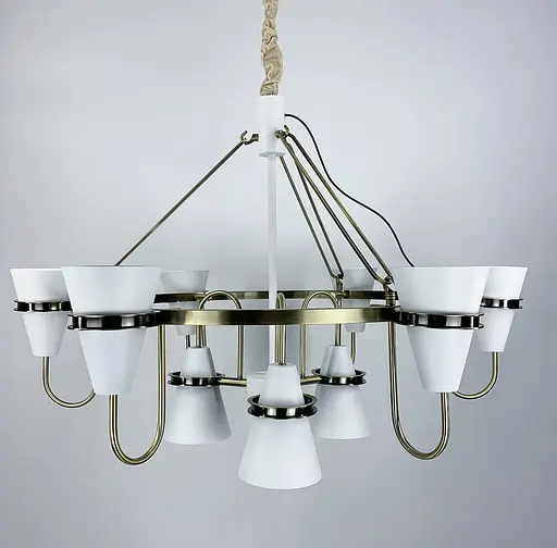 Дизайнерський світильник з унікальним дворівневим каркасом Line.F AP 052/9 WT - фото 6