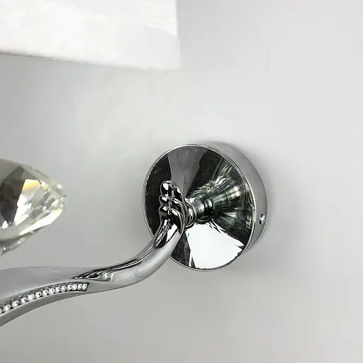 Бра з білим абажуром в хромовому корпусі Line F S 8639 - фото 4