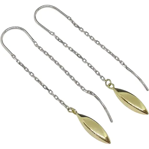 Золоті сережки-протяжки Столична Ювелірна Фабрика. 106753БЖ