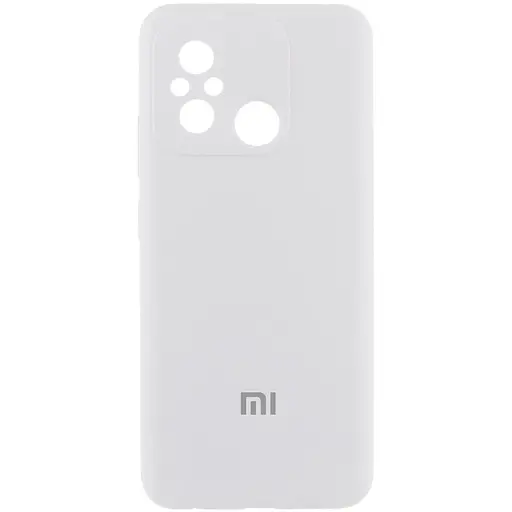 Чехол Lakshmi Silicone Cover Full Camera AA with logo для Xiaomi Redmi 12C/Poco C55 Белый/White