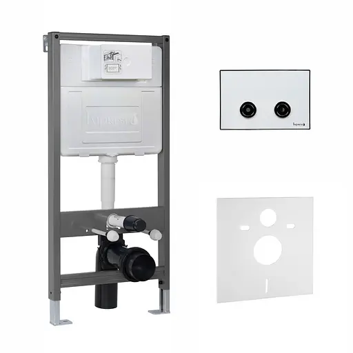 Инсталляция для унитаза Imprese i-Frame i1614 пневматическая 4в1 white i1614, Белый - фото 1
