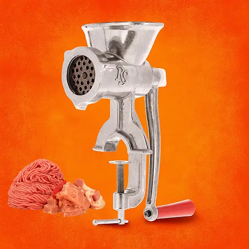 Мясорубка ручная большая с насадкой для колбас Харьков-102 высокая производительность 33 кг/ч, RS 83430 - фото 1