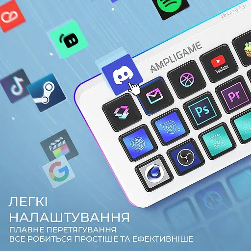 Контролер для стримінгу Fifine Ampligame Stream Deck D6W [152664] - фото 9