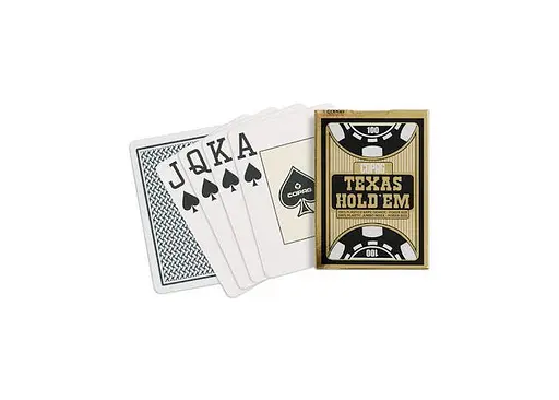 Карты игральные Cartamundi Copag TEXAS HOLD'EM 100% Plastic Jumbo Index (black) (PC_CPJI) - фото 4