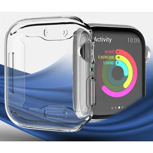 Чехол-накладка DK для Apple Watch 44mm (Series 4 / 5 / 6 / SE1 / SE2) Silicone Face Case (clear) - фото 8