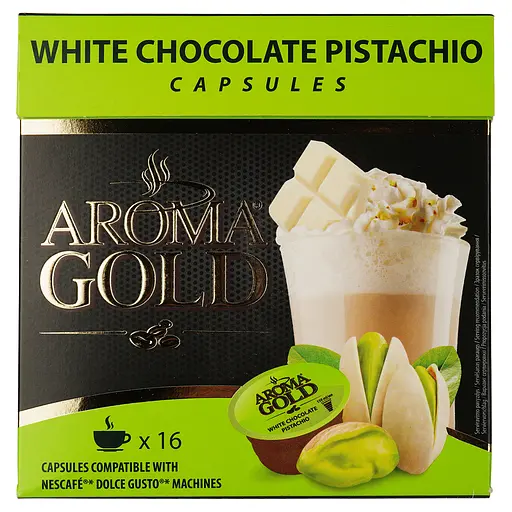 Кава в капсулах Aroma Gold White Chocolate Pistachio 256 г - фото 1