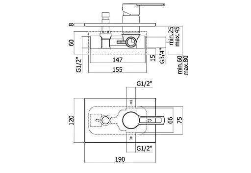 Смеситель скрытого монтажа Paffoni Ringo RIN 015 CR, Хром - фото 2