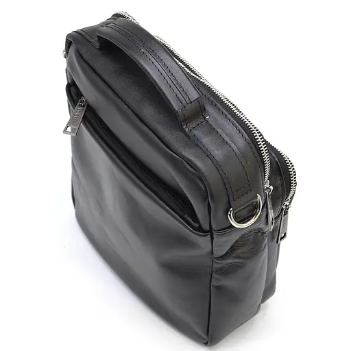 Чоловіча шкіряна сумка через плече TARWA 24х26х9 см sum0025372 - фото 9