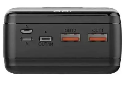 Зовнішній акумулятор для заряджання ноутбуків 65W - Profit R18 30000mAh чорний - фото 3