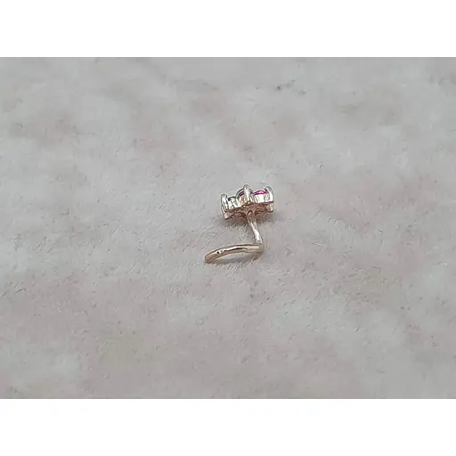 Золота сережка-пірсинг Dear в ніс Dear с фіанітами. 1040.2 - фото 3