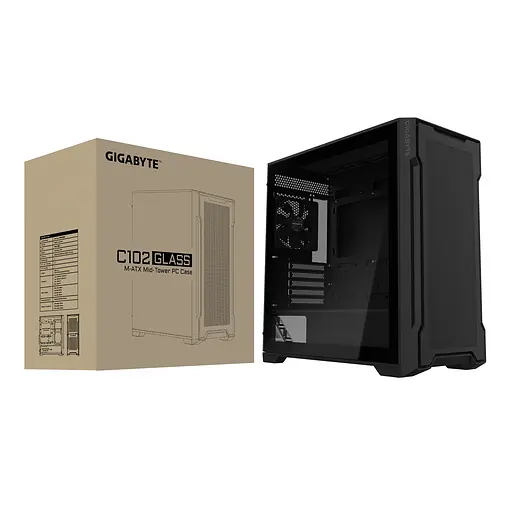 Корпус Gigabyte C102 Glass Black (GB-C102G) - фото 2