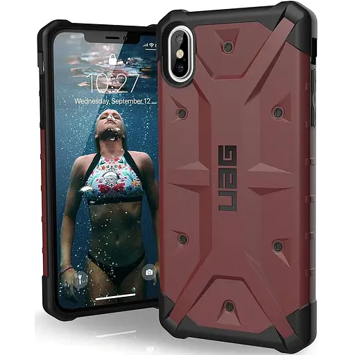 Оригинальный противоударный чехол UAG Pathfinder для iPhone XS Max (6.5") Carmine Red (111107119696) - фото 10