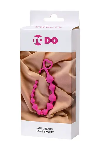 Анальний ланцюжок ToDo Anal Beads Long Sweety 34 см (рожевий) - фото 5