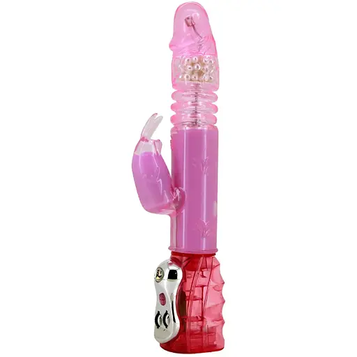 Вібратор-кролик Baile Flirt Rough 29 см (рожевий)