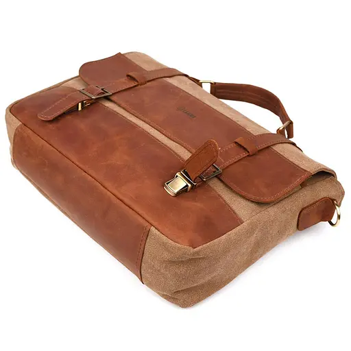 Кожаная мужская сумка TARWA 36х27х10 см nsa0001323 - фото 6