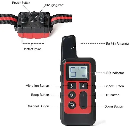 Електронний нашийник Pet DTC-500 червоний - фото 4