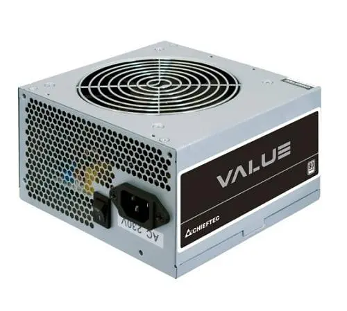 Блок питания 600 Вт, Chieftec VALUE, серебристый, 80+ Standart, Active PFC, 120 мм, 2xMolex/4xSATA/2x6+2-pin/1x20+4-pin - фото 1
