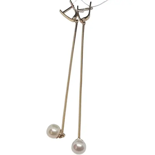 Золоті сережки Імперія золота з перлами. СВ273И