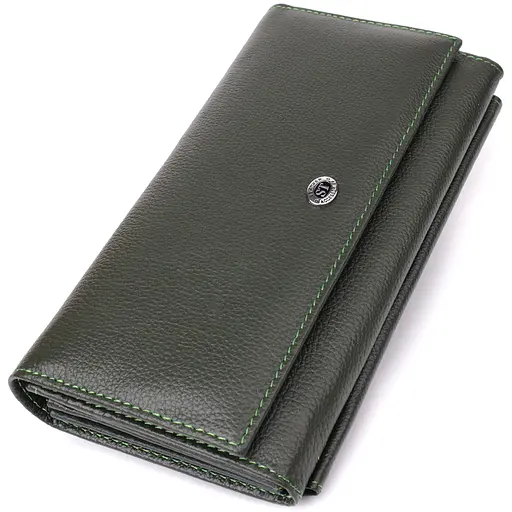 Горизонтальный кошелек с карманом для телефона из натуральной кожи ST Leather 19х10х3 см acs0029674 - фото 1