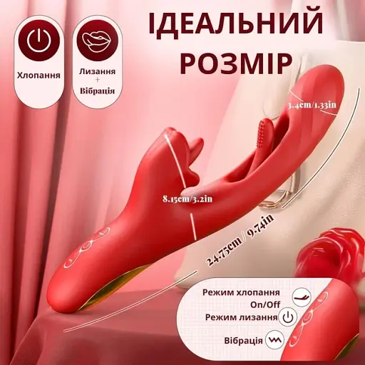 Вибратор I’MCUM Flirt Waves со стимуляцией клитора 5 режимов лизания, вибрацией и имитацией толчков (7970379617739) - фото 8