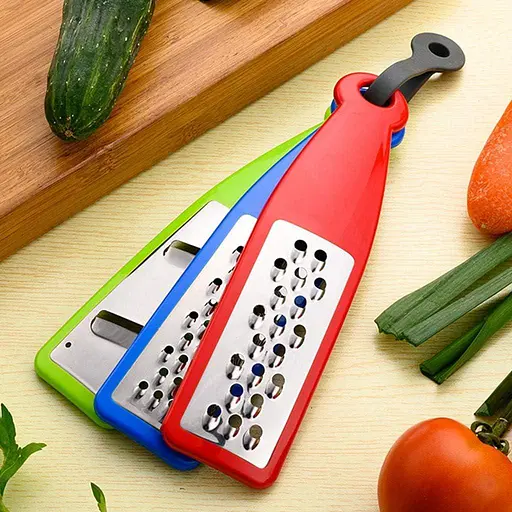 Набор из 3 портативных кухонных терок из нержавеющей стали на пластиковой основе (мелкая, крупная и слайсер), A-Plus 85061 - фото 7