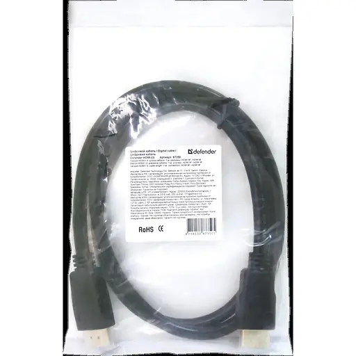 Кабель HDMI M-M, 1.0м, V1.4, Defender, черный, HDMI-03