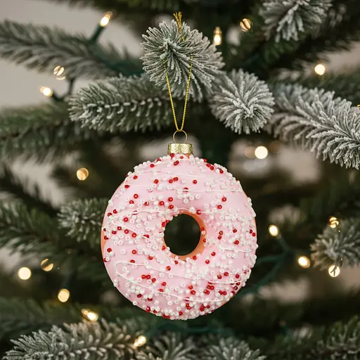 Прикраса ялинкова Yancheng Everbright Пончик скло (833725) - фото 4