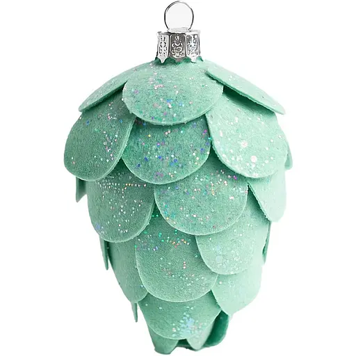 Набір новорічних прикрас на ялинку Dashuri Шишка Кедр 6 штук 7x9 см, атлантік 15556699