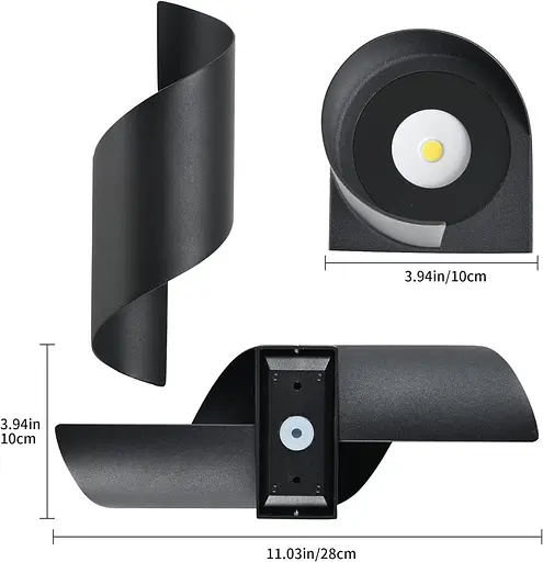 Світлодіодний настінний світильник Внутрішній/Відкритий 10 Вт Зовнішній настінний світильник IP65 Водонепроникний зовнішній - фото 5