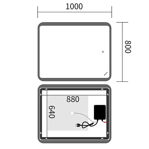 Дзеркало Mixxus Premium Olivary MR19-100x80-Reverse MP6629 - фото 5