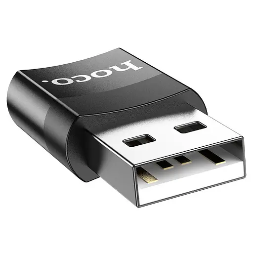 Перехідник Hoco UA17 USB Male to Type-C Female USB2.0 Чорний - фото 4