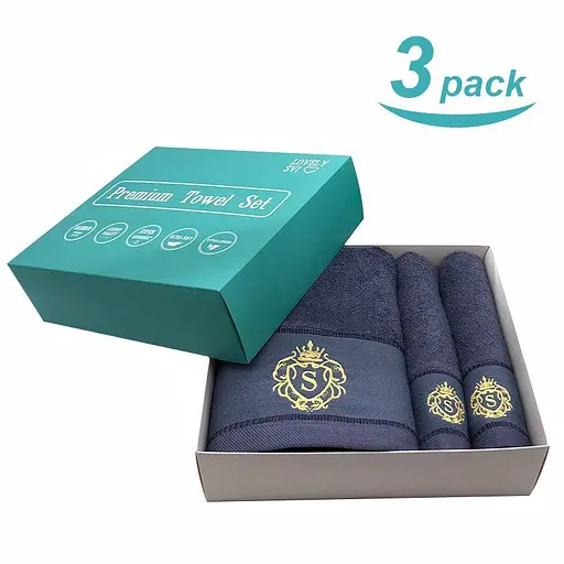 Набор Полотенец Lovely Svi - Комплект Банных Полотенцев: 1 шт – 70 x 140 см, 2 шт – 34 x 72 см Лавандовый  