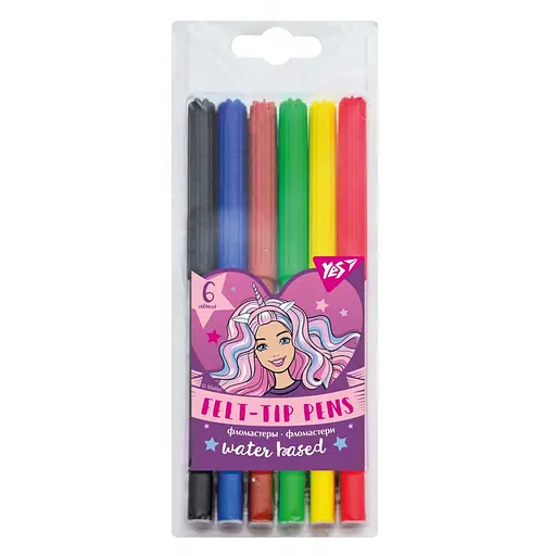 Фломастери Yes Barbie 6 кольорів