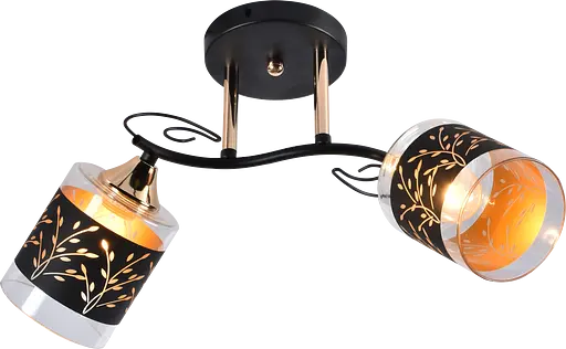 Люстра декоративна XA1295/2 BK+FGD на 2 плафони