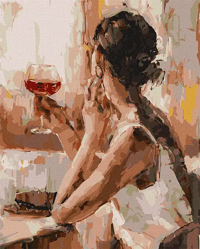 Набір для розпису по номерах Загадкова незнайомка, 40x50 см