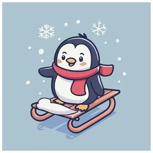 Картина за номерами "Малюк на санчатах" ©arttem_illustration Art Craft 15614-AC 30х30 см - фото 1