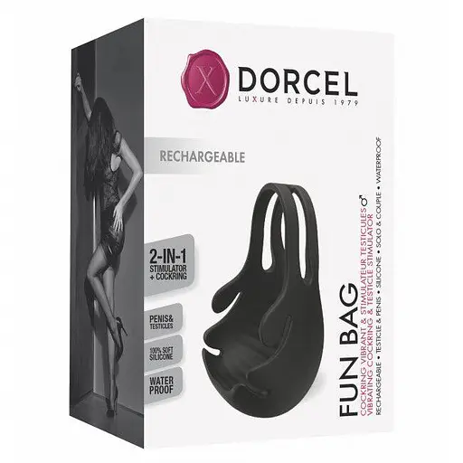 Ерекційне кільце Dorcel Fun Bag з вібрацією і стимуляцією мошонки перезаряджається - фото 8