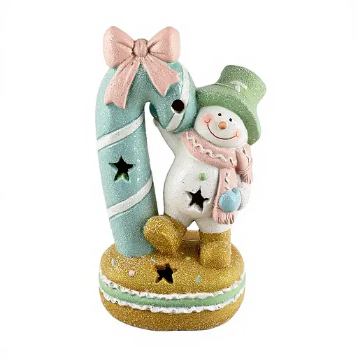 Новорічна декоративна фігурка Yiwu CR-6-10 з підсвічуванням 12 × 8,5 × 21 см 