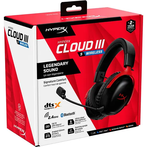 Навушники ігрові HyperX Cloud III S Black/Red (A59Z0AA) [143039] - фото 9