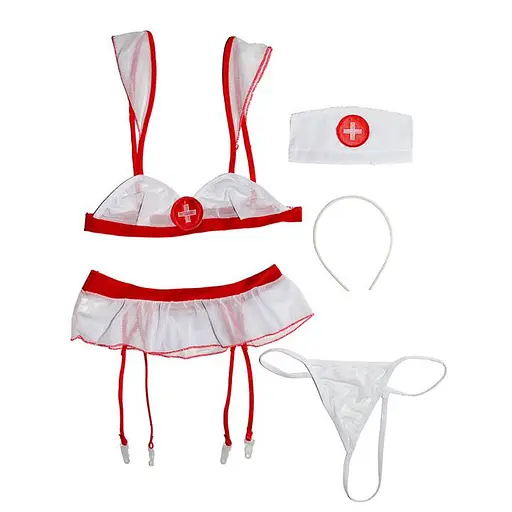 Сексуальний комплект 'Медсестра' S/M Білий K000506 - фото 3