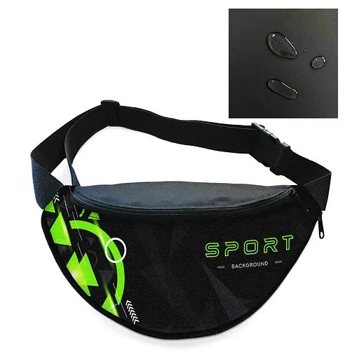 Сумка-бананка мужская/женская Sport 32×16 см с расширителем поясная сумка или сумка через плечо (02903)