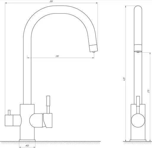 Змішувач для кухні під осмос MixMira MS-0333-BB Чорний - фото 4