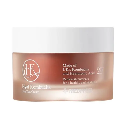 Увлажняющий ампульный крем для повышения эластичности с комбучей Hyal Kombucha Tea-Tox Cream Medi-Peel 50 мл - фото 1