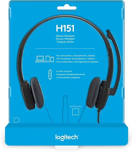 Навушники гарнітура Logitech H151 Stereo (981-000589) чорна - фото 6