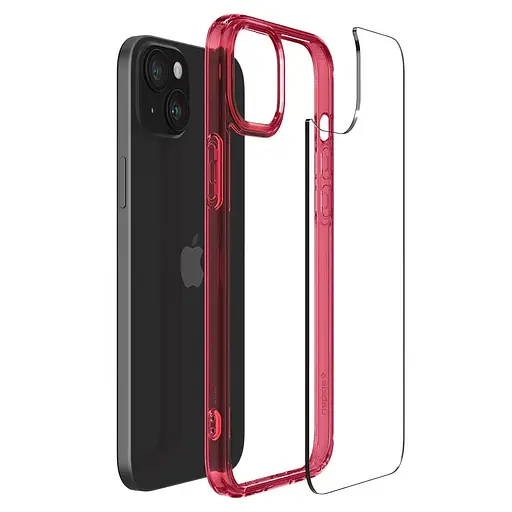 Протиударний прозорий чохол Spigen Ultra Hybrid  для iPhone 15 Red Crystal ACS06794 - фото 10