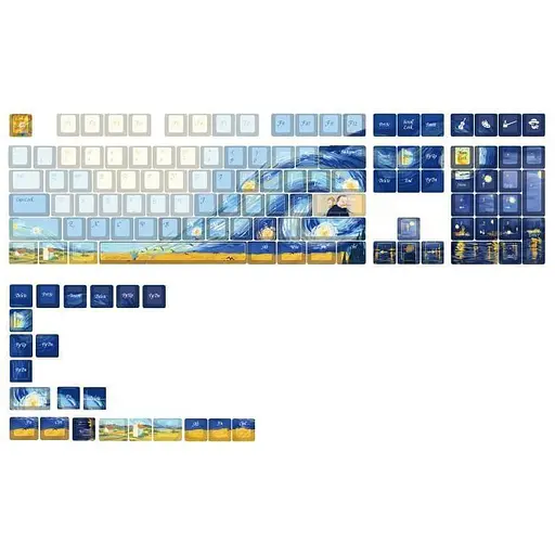 Набір кейкапів Varmilo 130Keys Van Gogh Cherry Profile Keycap Set (130K-110FA-R-V) - фото 1