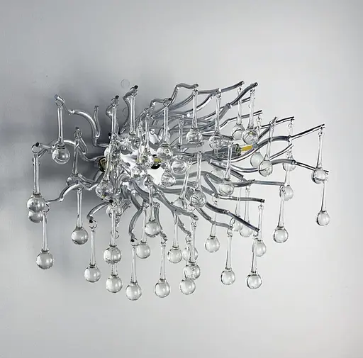 Настінний світильник в природніх мотивах в корпусі хром Арт. W 18/L60 CH Line F - фото 1