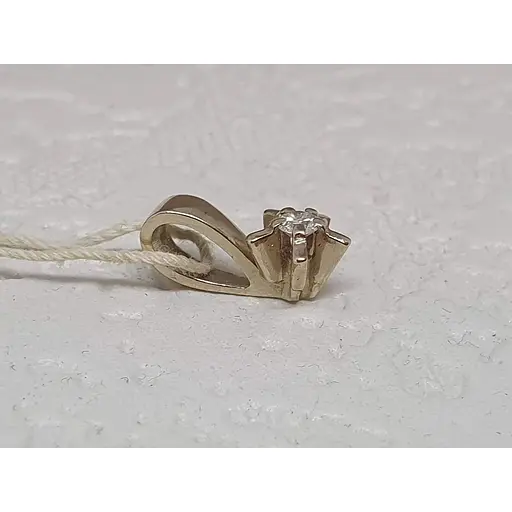 Золота підвіска ЮЗ "Багет" з діамантом. 0В410329236/21 - фото 3