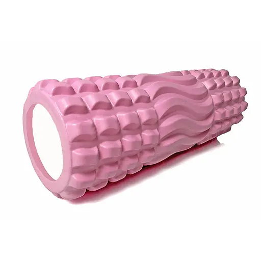 Массажный ролик EasyFit Wavyspines 33 см Розовый (EF-3701-P) - фото 1