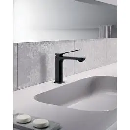 Смеситель для раковины Paffoni Tilt без донного клапана black matt TI071NO, Черный матовый - фото 3